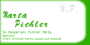 marta pichler business card